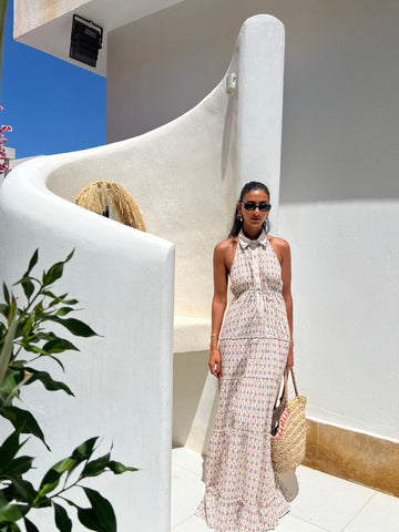 Off Duty Halter Dress