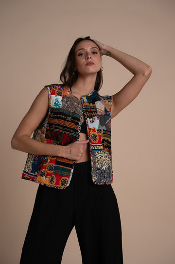 Spring Full Circle Cropped Vest