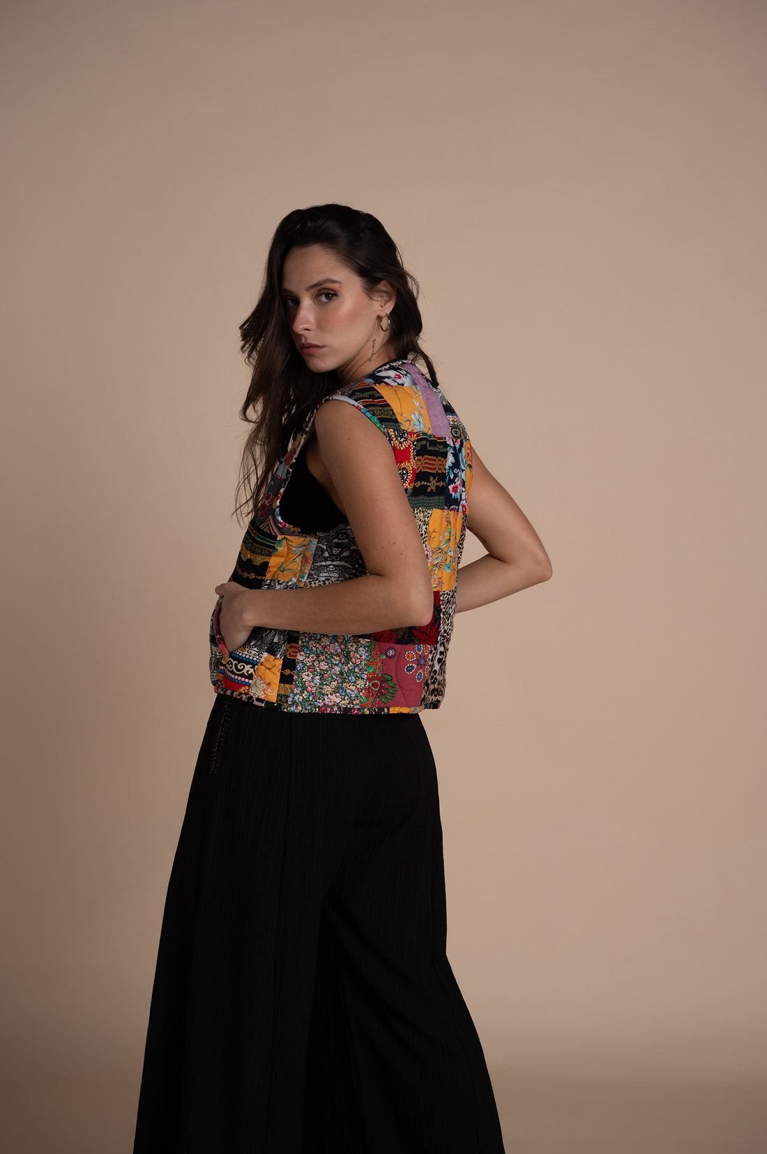 Spring Full Circle Cropped Vest