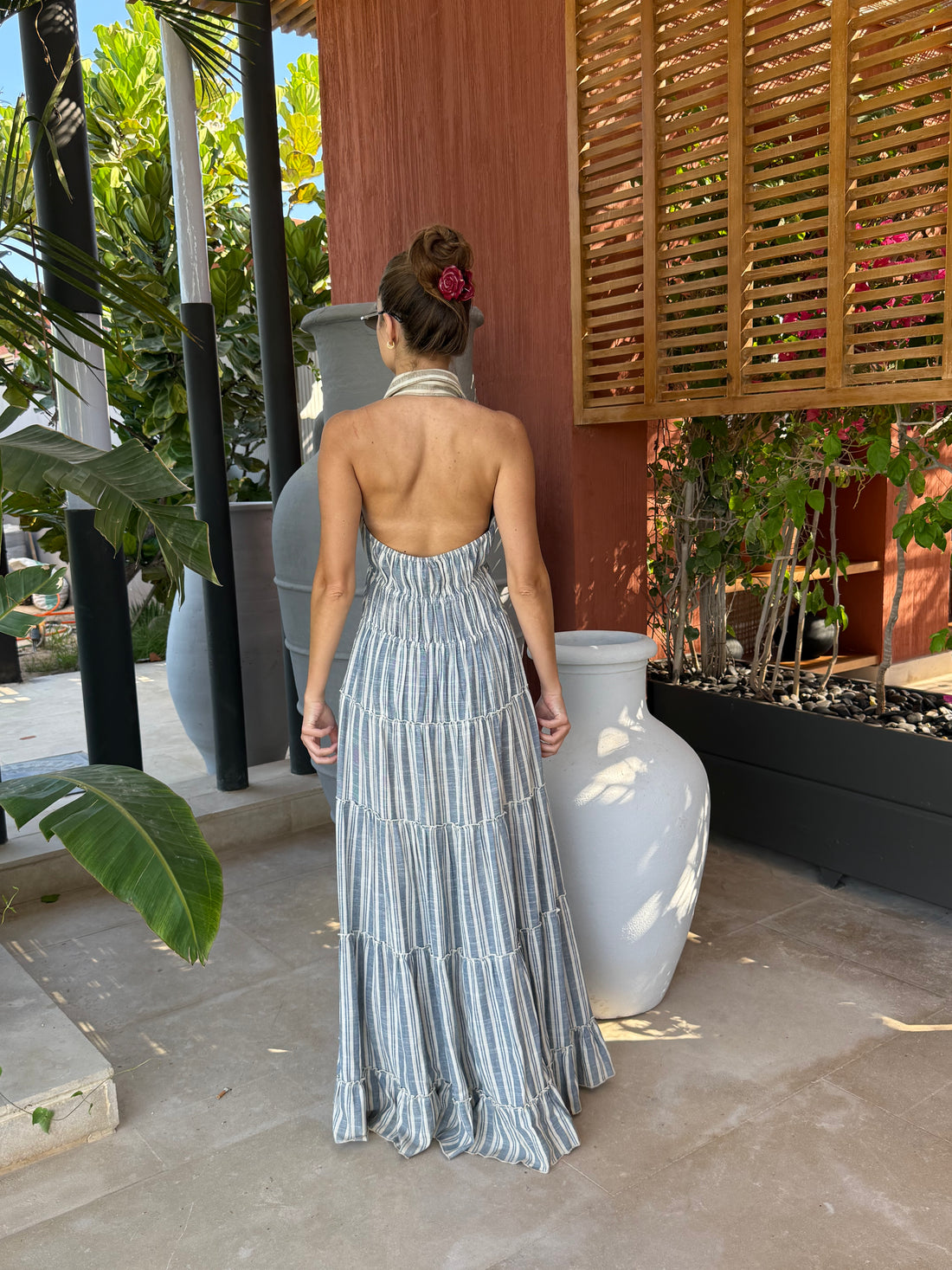 Off Duty Halter Dress