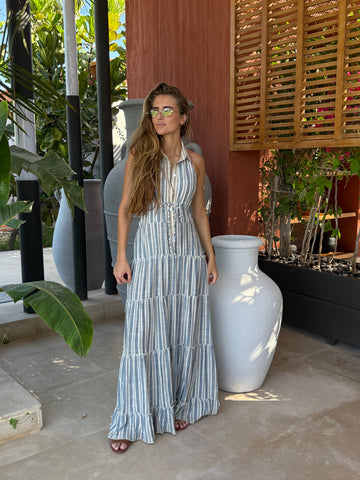 Off Duty Halter Dress