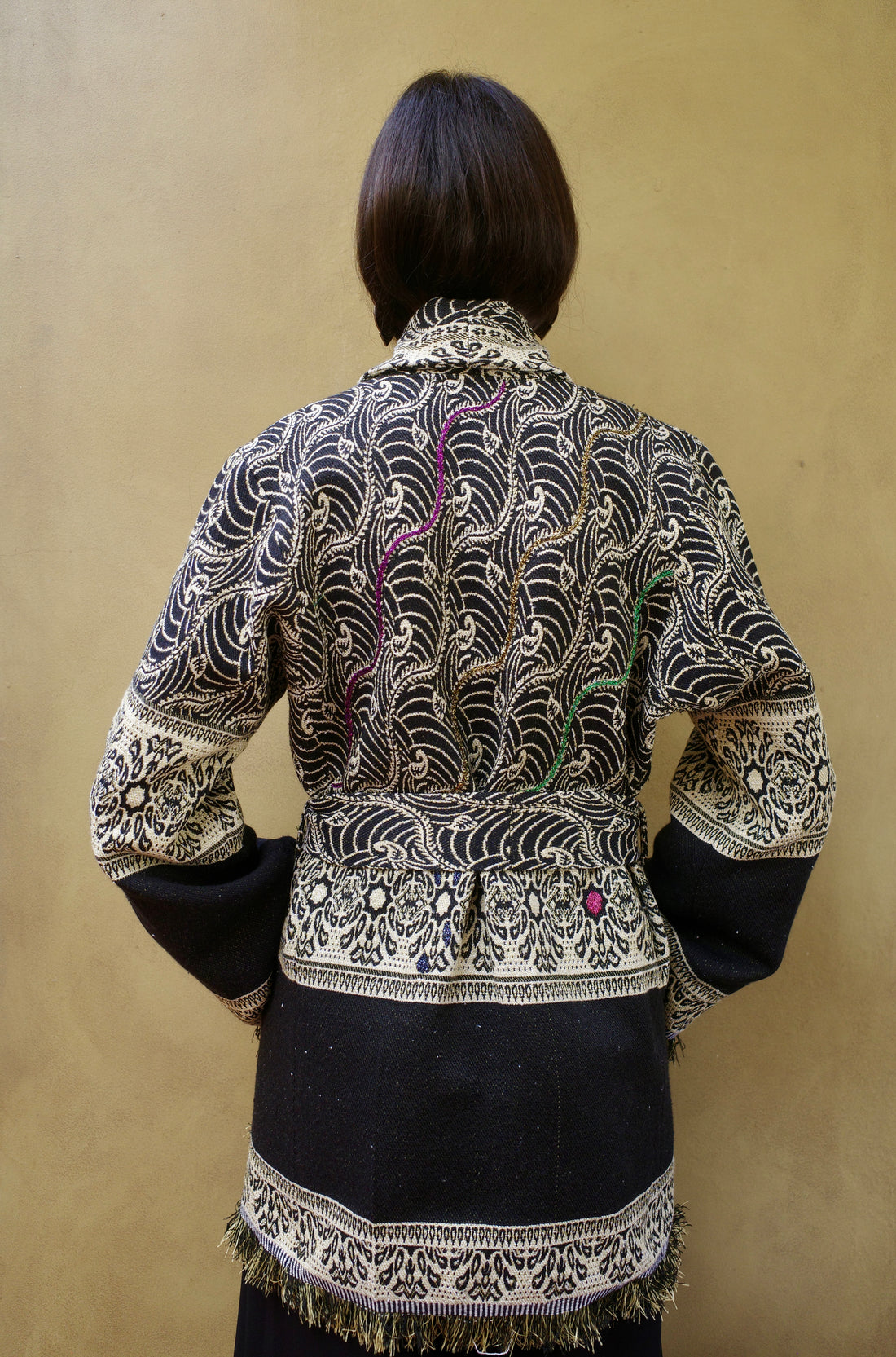 Embroidered Wrap Kaftan