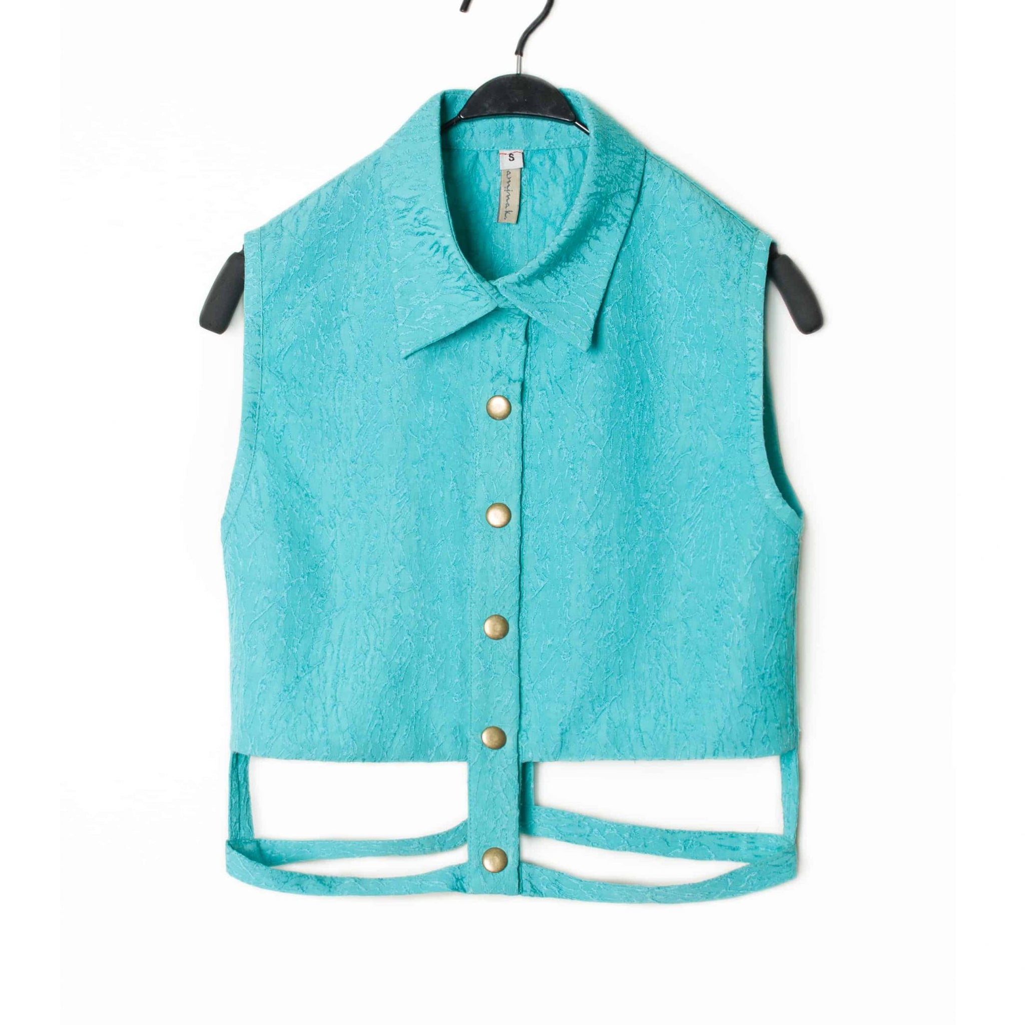 Snap Cropped Shirt