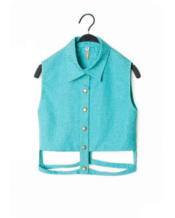 Snap Cropped Shirt