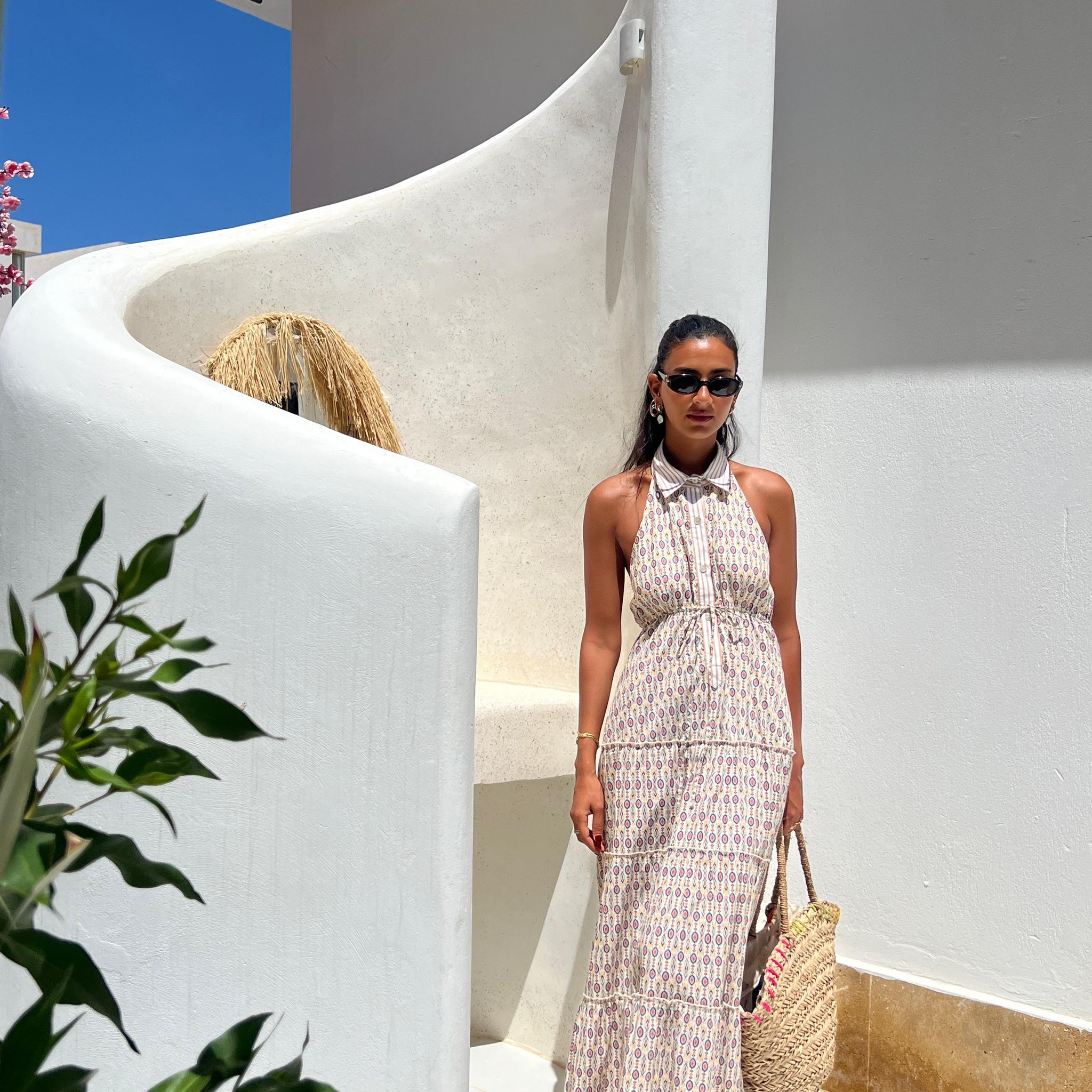 Off Duty Halter Dress